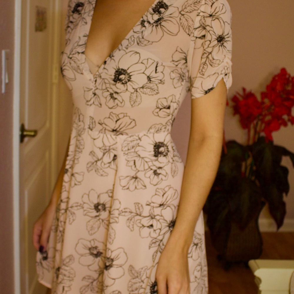 Pink Floral Dress